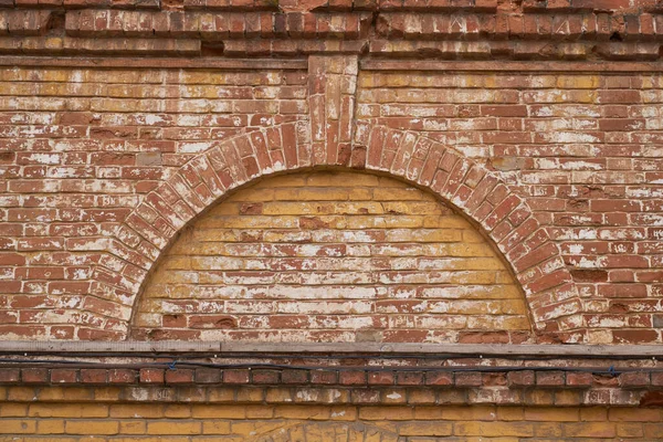 Старая Кирпичная Стена Старая Текстура Красных Каменных Блоков Крупным Планом — стоковое фото