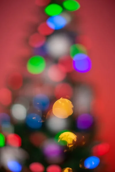 Natal Bokeh Borrado Luzes Natal Árvore Natal — Fotografia de Stock