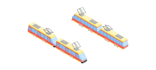 Kollektivtrafik Järnväg Isometrisk Bild — Stockfoto