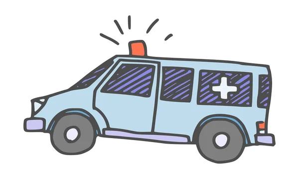 Ambulance Simple Drawing Car Hospital Sketch Picture Image — Stock Photo, Image