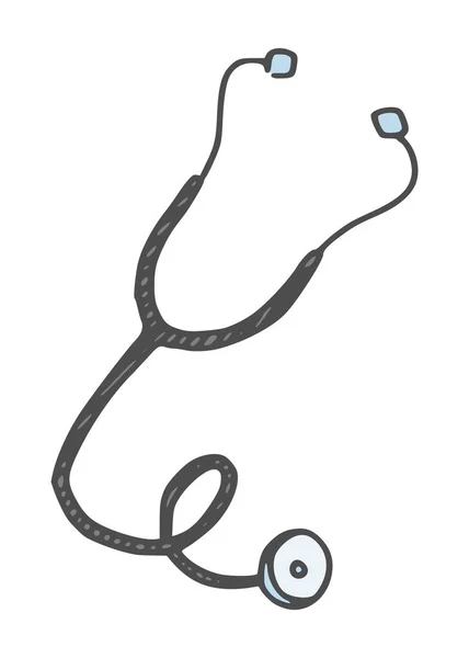 Stethoscope Doctor Tool Medicine Picture Stock Drawing Doodle Sketch — Stock Photo, Image