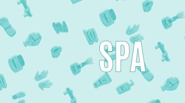 Mesaj yeşili masaj spa arka planı. animasyon video görüntüleri