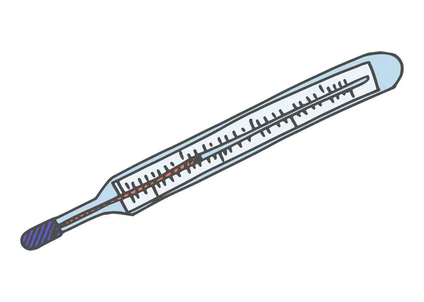 Thermometer Kwik Oude Versie Vectorschets Doodle Stockbeeld — Stockvector