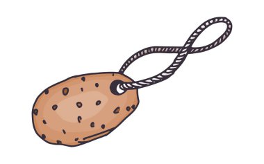 Tek taş ayak bakımı basit çizim. Çizim vektör resmini karala