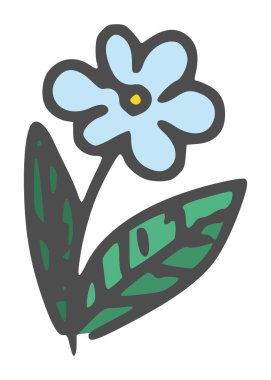 Papatya çiçeği basit bir çizim. resim çizimi stok resmi