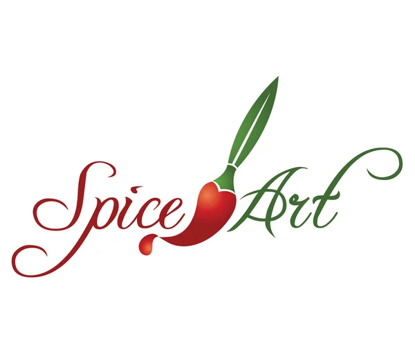 Дизайн логотипа Spice art — стоковый вектор