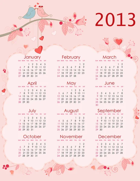 Calendar for 2013 — Stock Vector