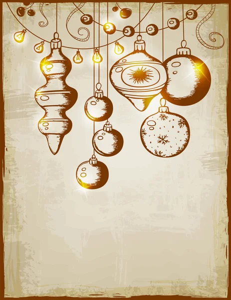 Carte de Noël vectorielle Vintage — Image vectorielle