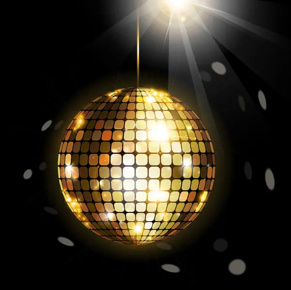 Shining disco ball — Stock Vector