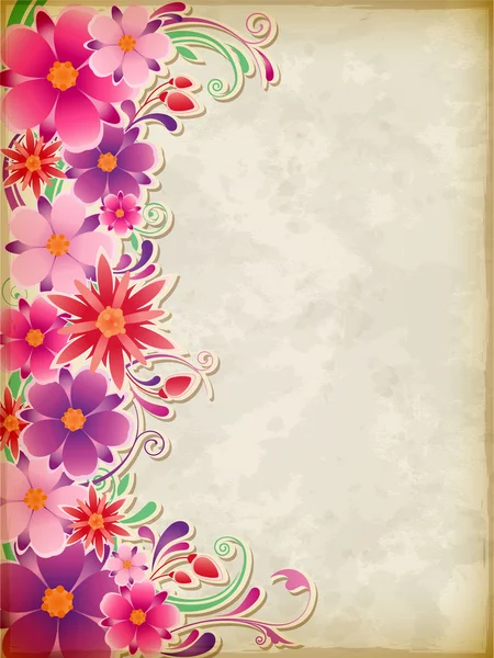 Fondo floral rosa — Archivo Imágenes Vectoriales