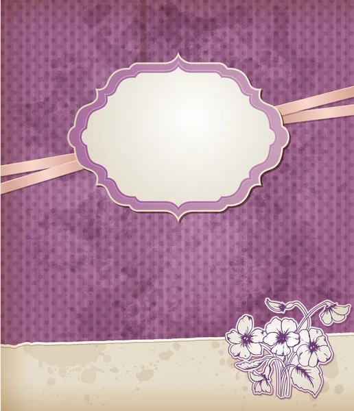 Hintergrund mit violetten Blumen — Stockvektor