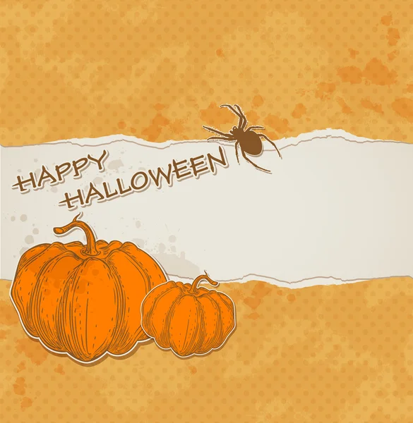 Halloween bakgrund med pappersrevor — Stock vektor
