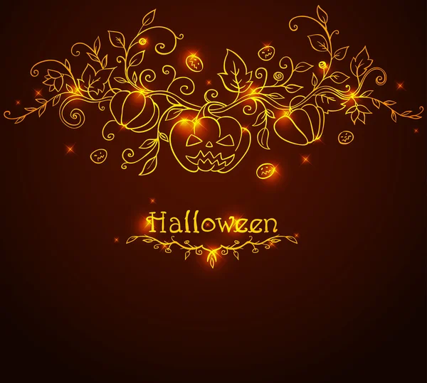 Hand drawn Halloween background — Stock Vector