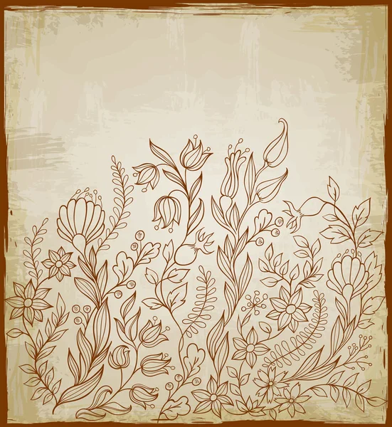 复古花卉背景 — 图库矢量图片