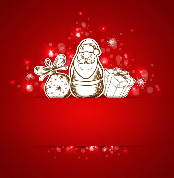 Achtergrond met santa claus — Stockvector