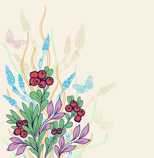 Fondo floral decorativo — Vector de stock