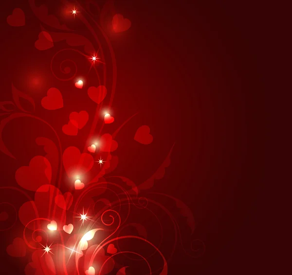 Red Valentine background — Stock Vector