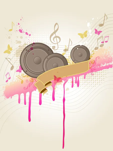Music background with speakers — Stock Vector