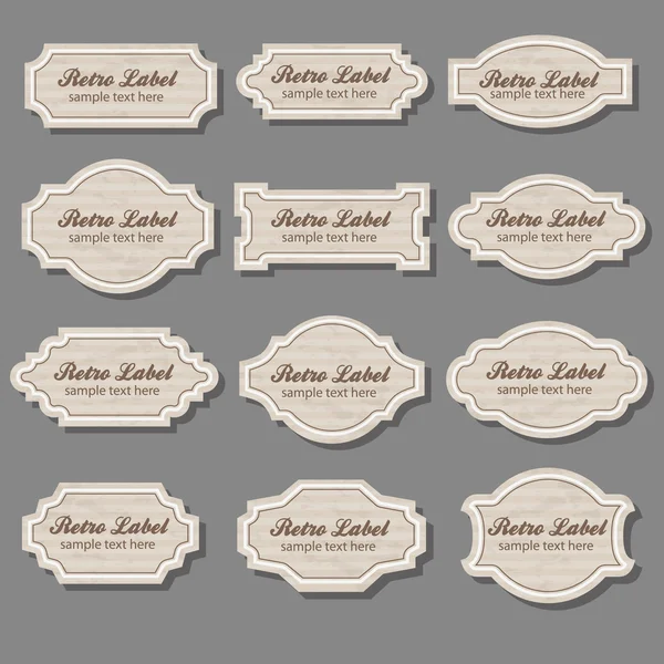 Labels vintage — Vettoriale Stock