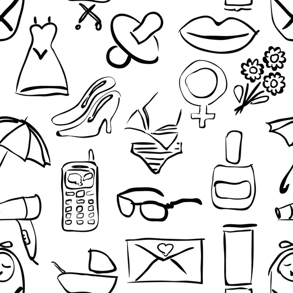 Motif de doodle sans couture — Image vectorielle