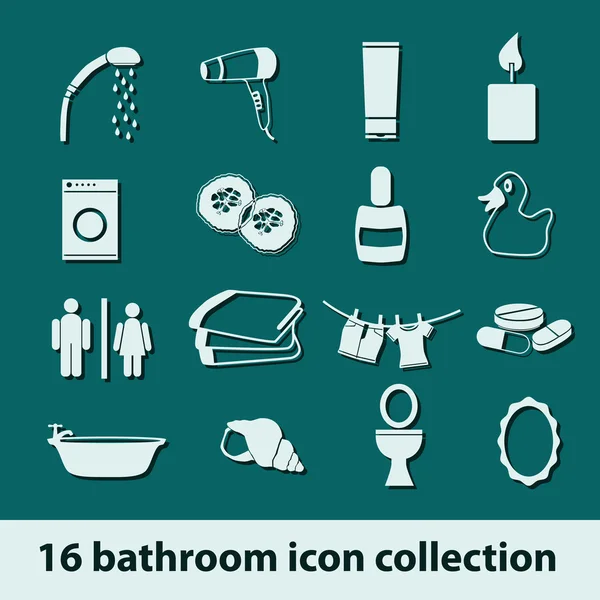 Iconos de baño — Vector de stock