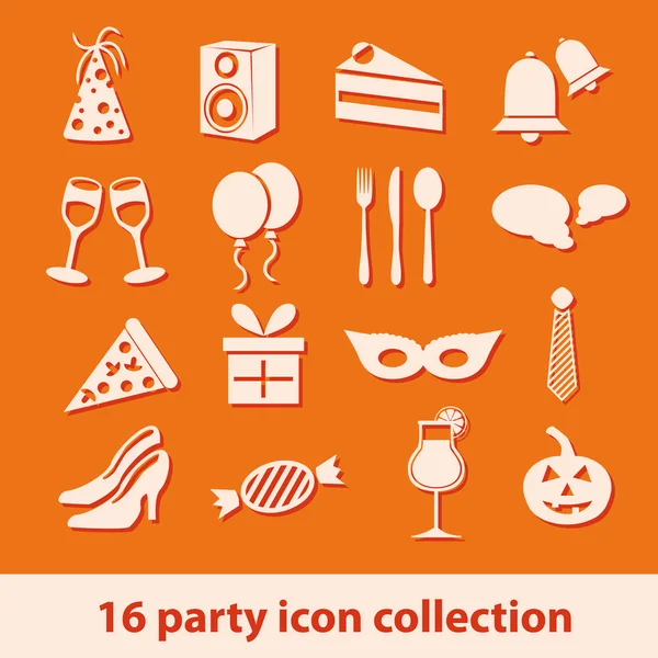 Iconos de fiesta — Vector de stock