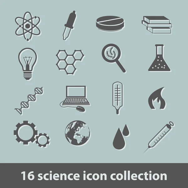 Colección de iconos científicos — Vector de stock