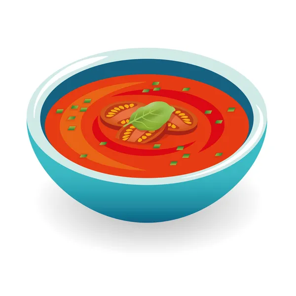 Sopa de tomate — Vector de stock