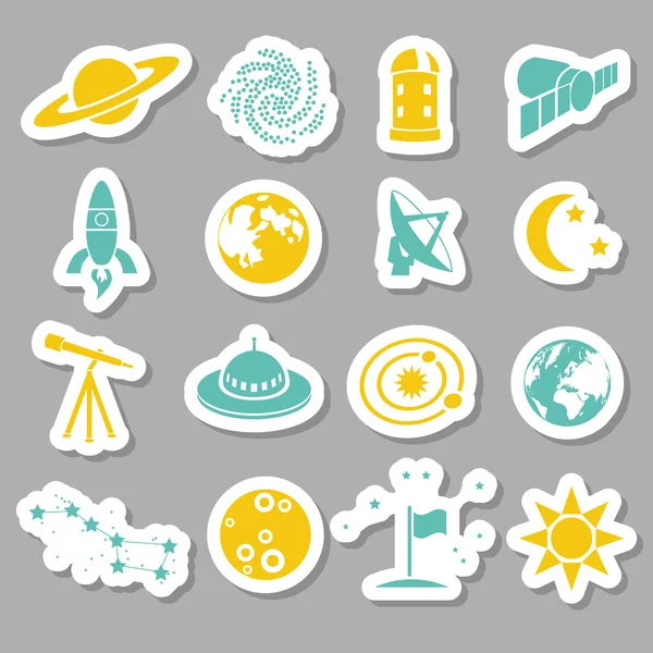 Ruimte stickers — Stockvector