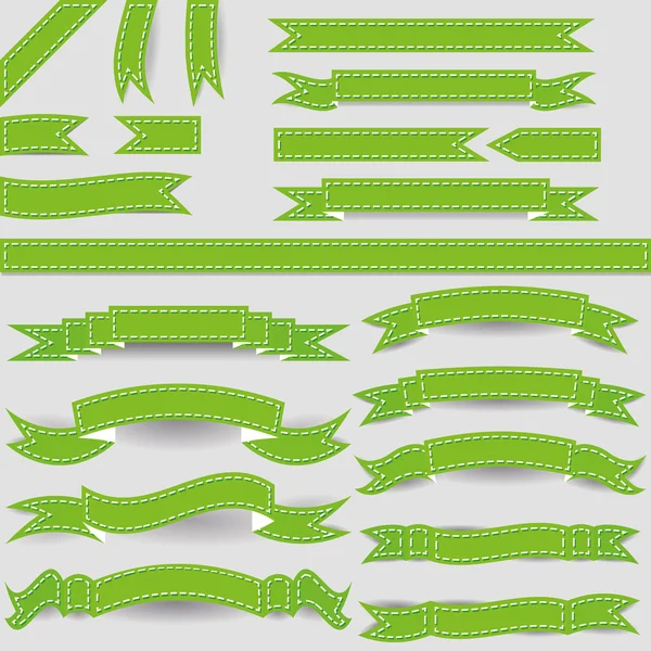绿色的丝带 — 图库矢量图片