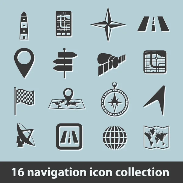 Navigation icons — Stock Vector