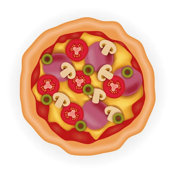 Tasty pizza — Stock Vector