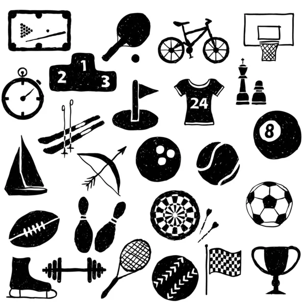 Doodle deporte imágenes — Vector de stock