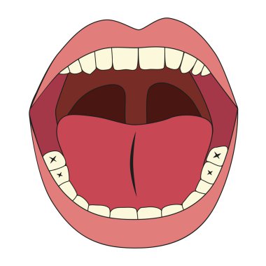 ağız illüstrasyon