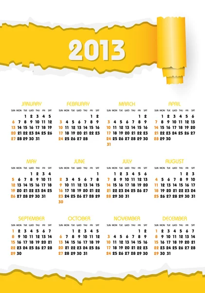 Calendar 2013 — Stock Vector