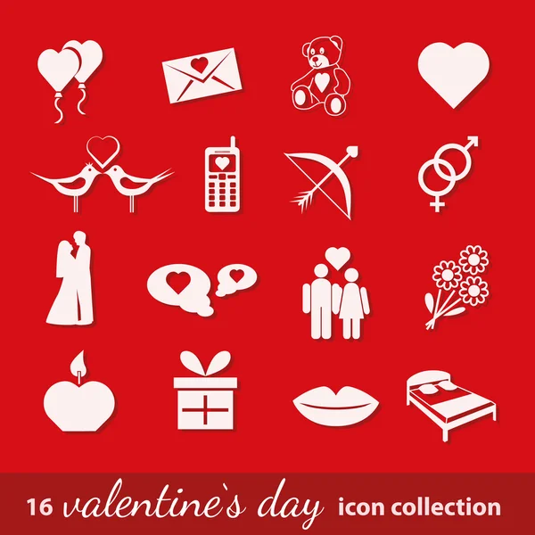 Iconos de San Valentín — Archivo Imágenes Vectoriales
