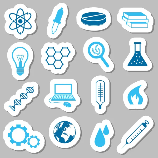 Science stickers — Stock Vector