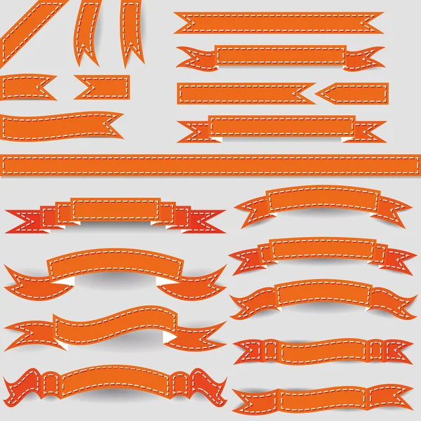 Orange ribbons — Stock Vector