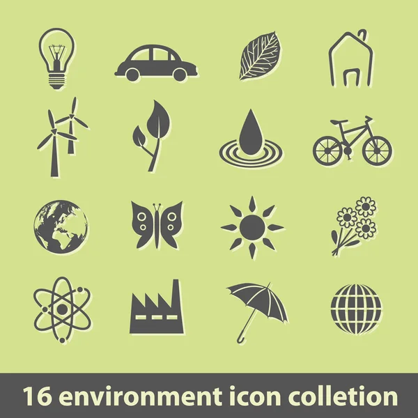 Icônes Environnement — Image vectorielle