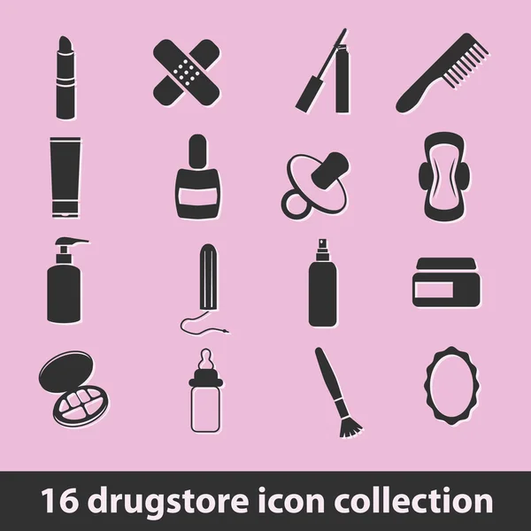 Drugstore icons — Stock Vector