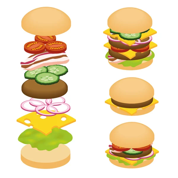 Hamburger — Stockvector