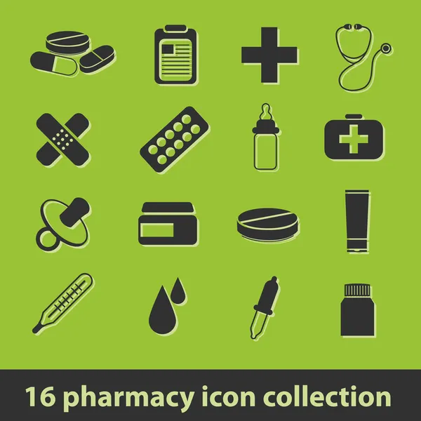 Icônes de pharmacie — Image vectorielle