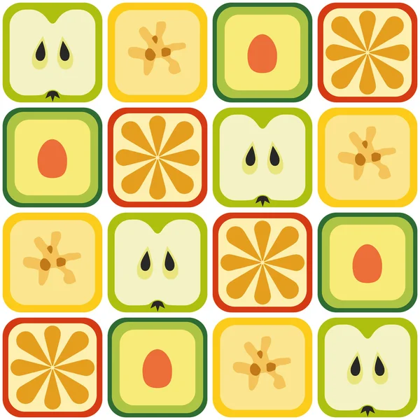 Seamless fruits pattern — Stock Vector