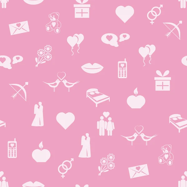 Motif sans couture Saint-Valentin — Image vectorielle