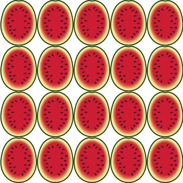 Motif de pastèque sans couture — Image vectorielle