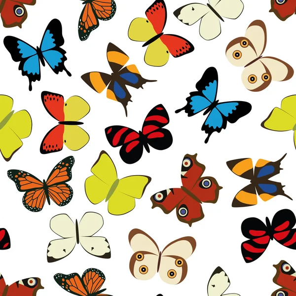 Butterfly seamless pattern — Stock Vector