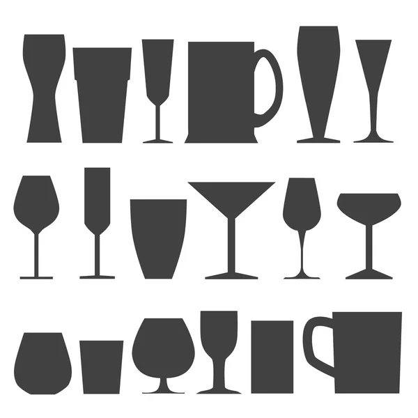 Glass collection — Stock Vector