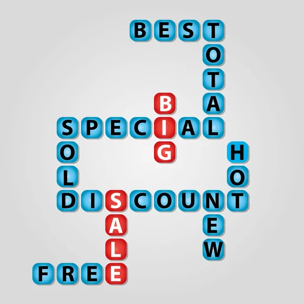 Sale crossword Stock Vector