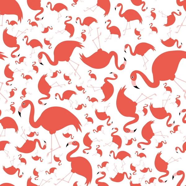 Motif de flamant rose sans couture — Image vectorielle