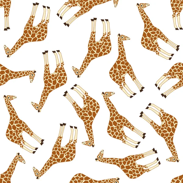 Modèle de girafe sans couture — Image vectorielle